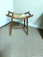 Full view of stool front on carpet