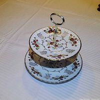 Full view of two-tier stand