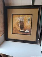 Full view of framed cafe art print