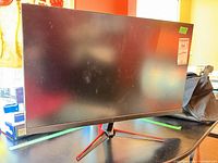 Front view of Acer 27-inch monitor on stand