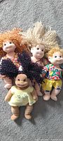 All four TY Beanie Kids dolls arranged together