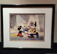 Framed print showing artwork and matting