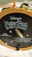 Base underside of Peter Pan globe showing Disney Peter Pan 50 Years of Adventure logo and music key