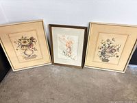 Front view of all three framed prints