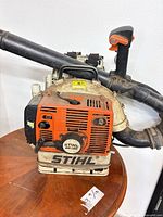 Full view of STIHL BR 380 backpack blower showing housing, tube and straps