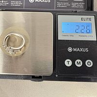 Ring on digital scale showing 2.26 g
