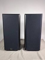 Speakers front view with grilles attached