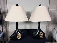 Front view of both lamps showing overall appearance