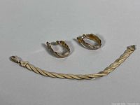 Bracelet and both earrings overview