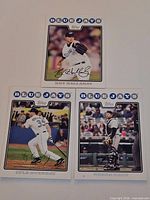 Front view of all three 2008 Topps Blue Jays cards