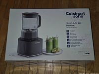 Front of sealed Cuisinart Soho blender box showing product image and 36 oz capacity