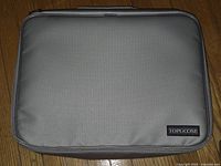 Front view of grey Topgoose fireproof document bag