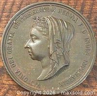 Obverse showing bust of Queen Victoria with Latin legend