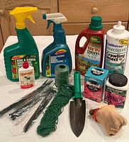 Group shot of all gardening supplies and tools