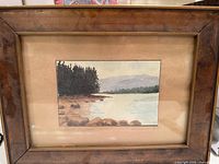 Full view of framed painting