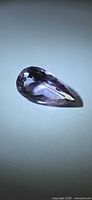 Pear-cut purple amethyst side view