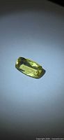 Top view of lemon citrine gemstone