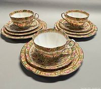 Full tea set showing pattern and count