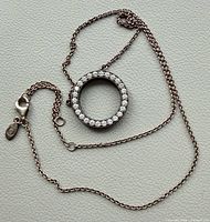 Full view of necklace with pendant and chain