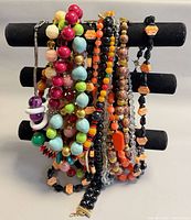 All necklaces grouped on display stand