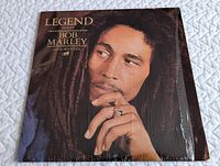 Front cover showing Bob Marley portrait and Legend title
