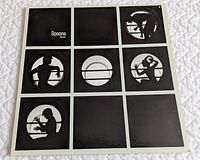 Front sleeve showing nine-panel silhouette artwork