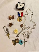 All items laid out on white cloth