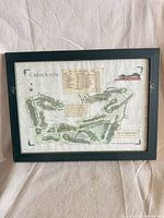 Full view of framed Carnoustie golf course map print