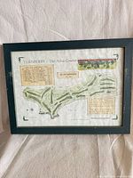 Framed Turnberry course map print full view