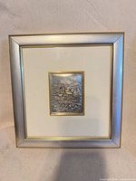 Front view of framed art showing overall frame and mat