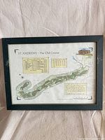 Full view of framed St. Andrews – The Old Course map print