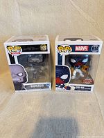 Front view of both boxed figures