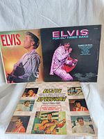 All three Elvis LP covers front view