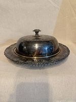 butter dish with lid on base