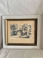 Full view of framed drawing