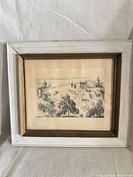 Full view of framed drawing