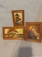 Group shot of all three framed artworks