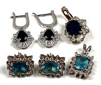 Both earring and pendant sets full view