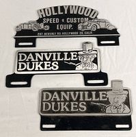 Front view of all three toppers showing designs and size comparison