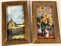 Both barn-wood framed prints side by side