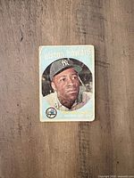 Front of 1959 Topps Elston Howard card showing portrait, team logo and signature facsimile