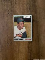 Front view of 1970 O-Pee-Chee Bobby Bonds baseball card