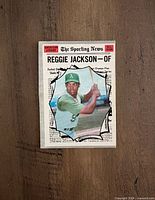Front of 1970 O-Pee-Chee Reggie Jackson All-Star card