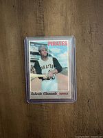 Front of 1970 O-Pee-Chee Roberto Clemente card in sleeve