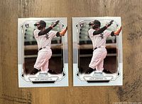 Both Eloy Jimenez 2019 Bowman Sterling rookie cards front view
