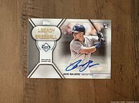 Front of 2019 Topps Legacy of Baseball autograph card with Jake Bauers signature