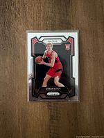 Front of Gradey Dick Panini Prizm rookie card in sleeve