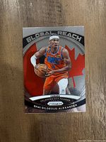 Front of Panini Prizm Global Reach Shai Gilgeous-Alexander insert card