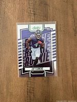 Front of Zay Flowers green refractor rookie card