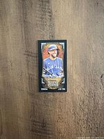 Front view of 2024 Allen & Ginter George Springer Black Refractor mini card